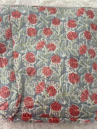 Bolsa shopper acolchada flores