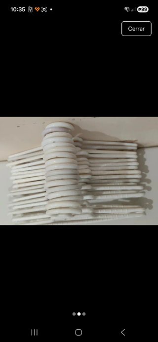 17 Perchas Plástico Bebé Blancas