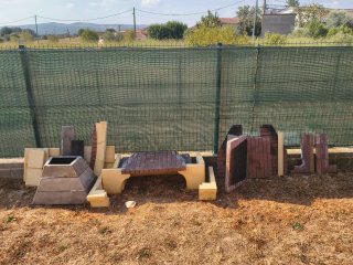 Llar de foc de pedra i terracota