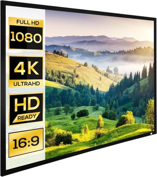 Pantalla de Proyección de 100 Pulgadas 16:9/4:3, Pantalla de Proyección de Pared Compatible con Proyectores LED y LCD para Casa o Oficina