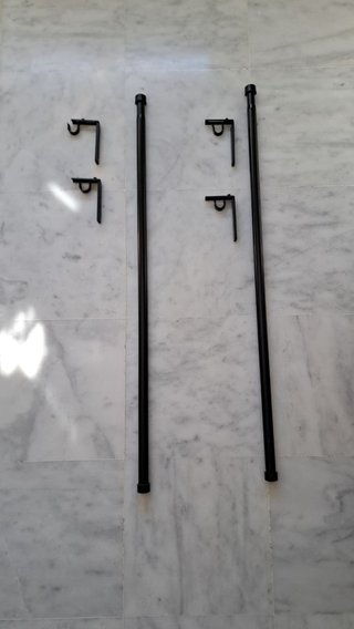 2 Barras Cortina IKEA BEKRÄFTA Negras