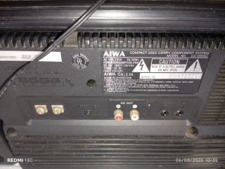 Minicadena Aiwa Doble Casete CD y compact disc