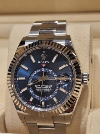 Rolex Sky Dweller Azul y Plateado