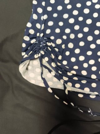 Camiseta Festa lunares azul y blanco Talla XL