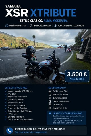 Yamaha XSR700 XTribute - 3.500€ Negociable