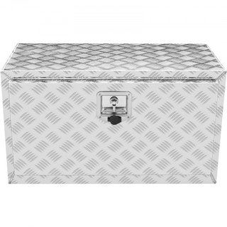 Caja de Camión Inferior, 760×355×405 mm Caja de Almacenamiento para Pickup, Caja de Herramientas de Aluminio de Placa de Diamante de Alta Resistencia con Cerradura y Llaves, Caja de Almacenamiento...
