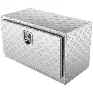 Caja de Camión Inferior, 760×355×405 mm Caja de Almacenamiento para Pickup, Caja de Herramientas de Aluminio de Placa de Diamante de Alta Resistencia con Cerradura y Llaves, Caja de Almacenamiento...
