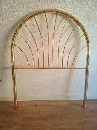 Cabecero de latón dorado estilo abanico