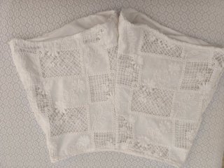 Pantalón corto algodón bordado blanco