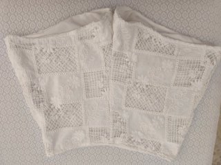 Pantalón corto algodón bordado blanco