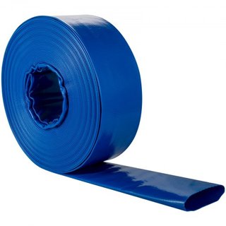 Manguera de Descarga, 101.6 mm x 32 m, Manguera de PVC Planas, Manguera de Drenaje de Respaldo de Alta Resistencia con Abrazaderas, a Prueba de Climas y de Explosiones, Ideal para Piscinas y Trans...