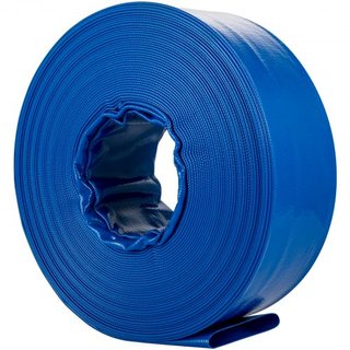 Manguera de Descarga, 101.6 mm x 32 m, Manguera de PVC Planas, Manguera de Drenaje de Respaldo de Alta Resistencia con Abrazaderas, a Prueba de Climas y de Explosiones, Ideal para Piscinas y Trans...