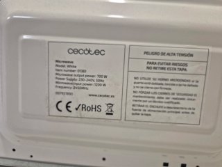 Microondas Cecotec Blanco
