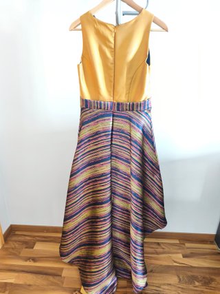 Vestido fiesta asimétrico mullet multicolor