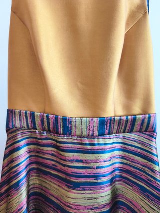 Vestido fiesta asimétrico mullet multicolor