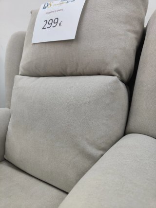 Butaca beige tela