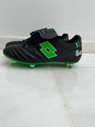 Lotto Stadio OG II FG Botas Fútbol Negras/Verdes
