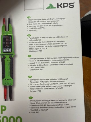 Comprobador Tensión KPS TP 5000HY True RMS