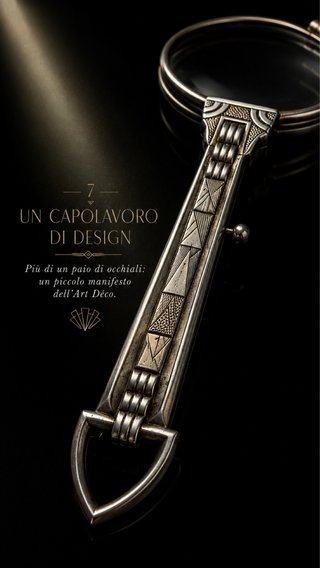 Lorgnette Art Déco Pieghevoli Antichi