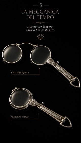 Lorgnette Art Déco Pieghevoli Antichi