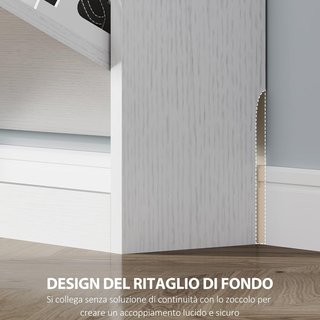 Zapatero Slim Ahorra Espacio Con 3 Puertas Abatibles, Zapatero de Entrada, Capacidad para 12 Pares Con Ranura Inferior, 80X17X108 Cm, Blanco