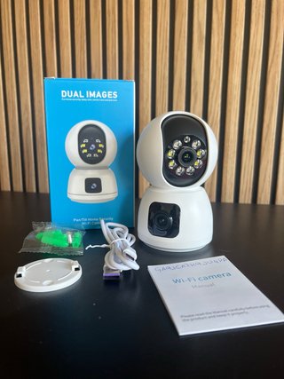 Cámara Vigilancia WiFi Doble Lente 360°