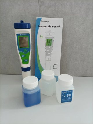Medidor pH y Sal UZMAR + Soluciones Calibración
