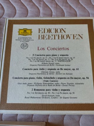 Edición Beethoven LPs: Conciertos, Tríos y Cuartet