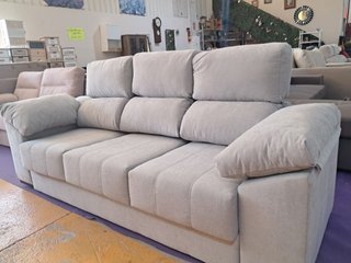 Sofá modular beige de tela