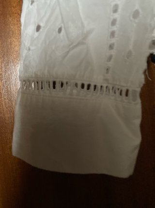 Blusa Zara blanca con abalorios talla 38/40