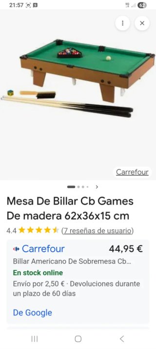 Mini mesa de billar completa