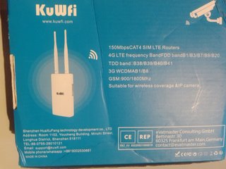 Router 4G KuWFi WiFi Exterior/Interior SIM