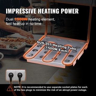 Freidora Eléctrica Comercial, Freidora de Encimera Eléctrica de Gran Capacidad de 24L con Doble Cesta Extraíble, Freidora Doble de Acero Inoxidable de 5000W para Cocina, Restaurante y Uso Comercia...