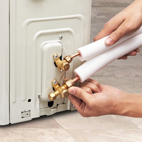 4876.8mm Mini Split Line Set, Tubos de Cobre de 9.5 y 15.9mm O.D y Aislamiento de Triple Capa, para Equipos de Aire Acondicionado o Bombas de Calor & HVAC con Ricos Accesorios (Cable de Conexión d...