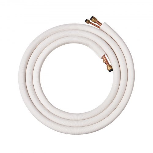 4876.8mm Mini Split Line Set, Tubos de Cobre de 9.5 y 15.9mm O.D y Aislamiento de Triple Capa, para Equipos de Aire Acondicionado o Bombas de Calor & HVAC con Ricos Accesorios (Cable de Conexión d...
