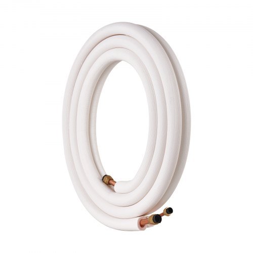 4876.8mm Mini Split Line Set, Tubos de Cobre de 9.5 y 15.9mm O.D y Aislamiento de Triple Capa, para Equipos de Aire Acondicionado o Bombas de Calor & HVAC con Ricos Accesorios (Cable de Conexión d...