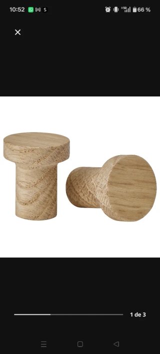 Tiradores madera estilo IKEA pack de 4