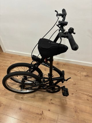 Bicicleta plegable BTWIN negra