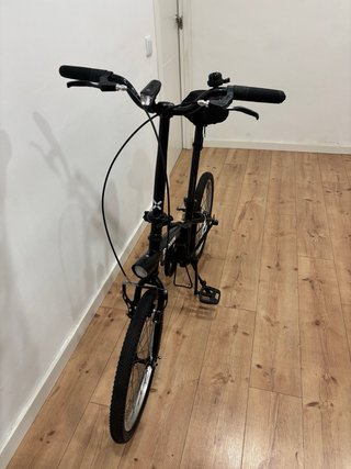 Bicicleta plegable BTWIN negra