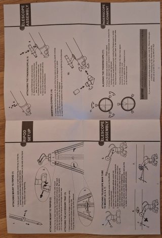 Telescopio Pentaflex con trípode y maletín