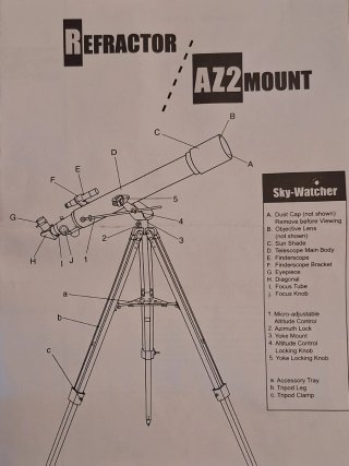 Telescopio Pentaflex con trípode y maletín
