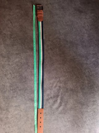 Cinturón infantil T12 rayas azul y verde