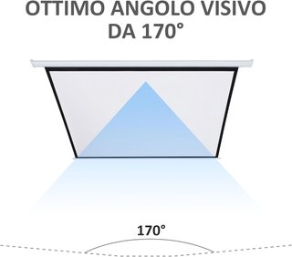 Pantalla de Proyector de 100 Pulgadas Formato 4:3 Ajustable con Control Remoto, Pantalla de Proyección Motorizada Compacta, Instalación en Pared o Techo, 203X152 Cm, Blanca