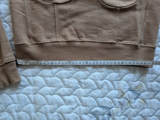 Sudadera Zara Beige Crop Corset
