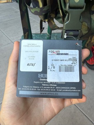 Mochila militar Altus camuflaje. NUEVA. PVP 69€