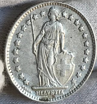 1 Franco Suizo Plata 1964 + Regalo