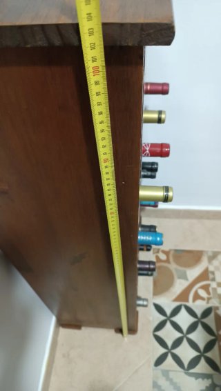 Botellero madera con cajón