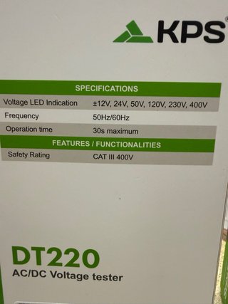Comprobador de tensión DT220 AC/DC