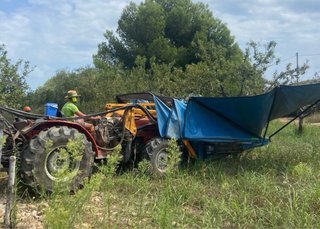 Tractor Same TB 100cv y recolector Topavi