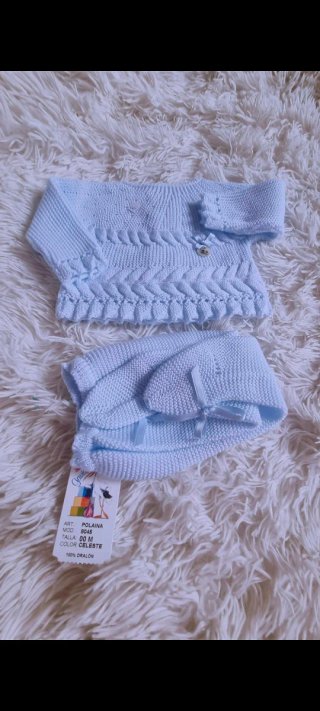 Conjunto bebé primera puesta,Talla 00m, azul
